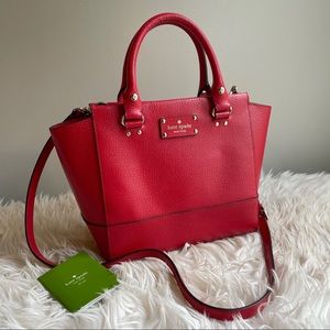 Red Kate Spade Camry Wellesley Satchel